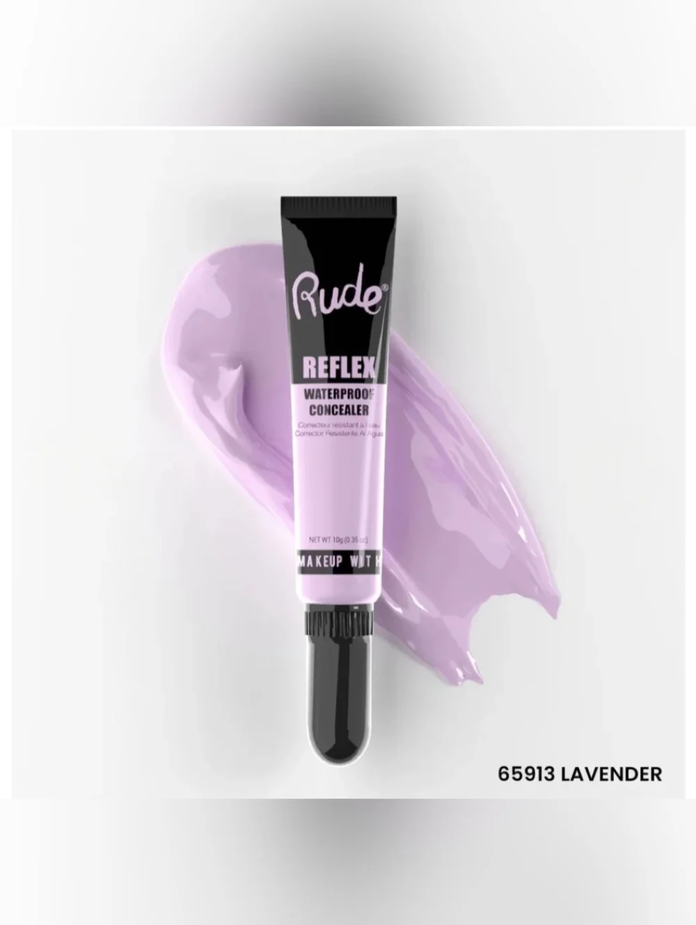 Rude Reflex Waterproof Concealer Lavender NIB Color Corrector Neutralizes Yellow